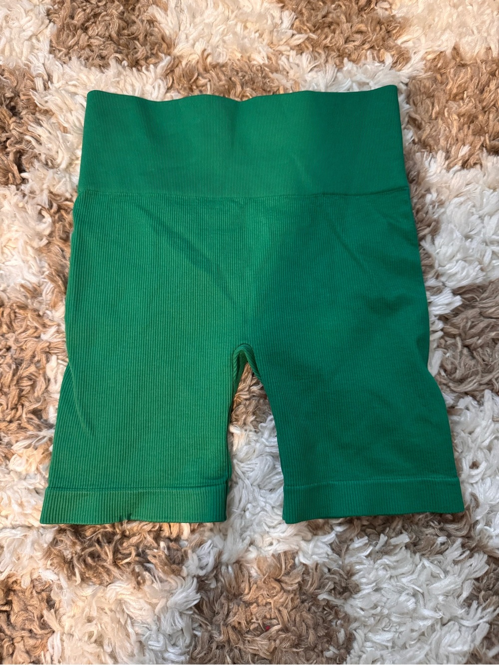 Pacsun LA hearts Green Ribbed High-Waist Bike Shorts Small
